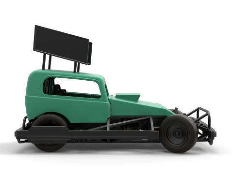 New Zealand Superstock car while turning Version 1 Scale 1 to 25 3D Print Model