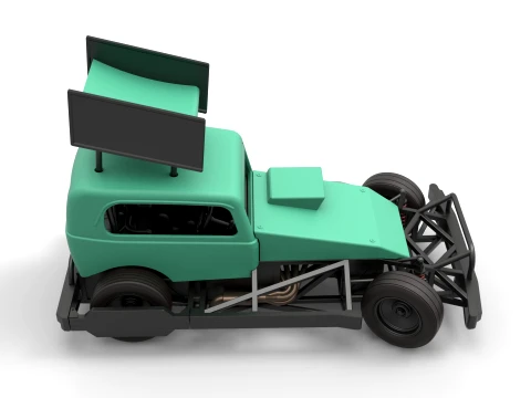 New Zealand Superstock car while turning Version 1 Scale 1 to 25 3D Print Model
