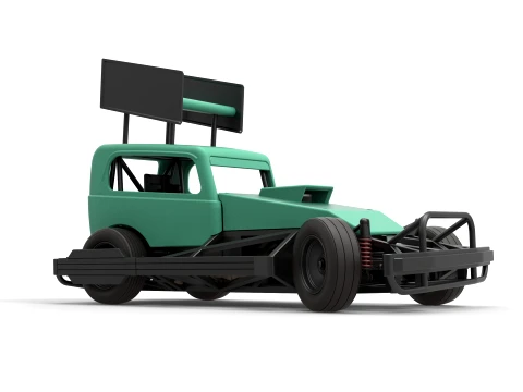 New Zealand Superstock car while turning Version 1 Scale 1 to 25 3D Print Model