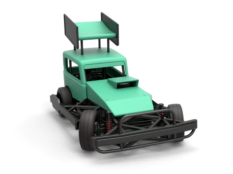 New Zealand Superstock car while turning Version 1 Scale 1 to 25 3D Print Model