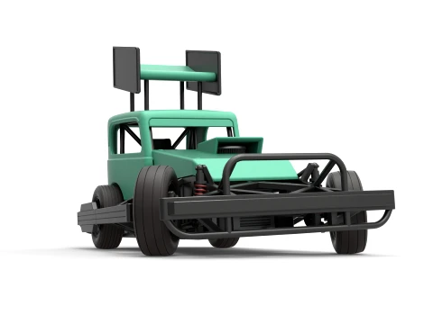 New Zealand Superstock car while turning Version 1 Scale 1 to 25 3D Print Model
