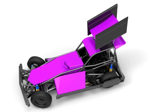 New Zealand Superstock car while turning Version 2 Scale 1 to 25 3D Print Model