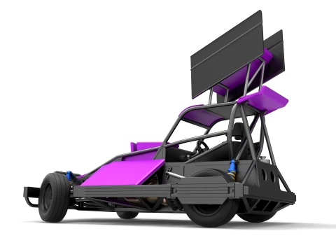 New Zealand Superstock car while turning Version 2 Scale 1 to 25 3D Print Model
