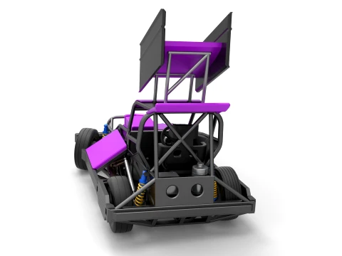 New Zealand Superstock car while turning Version 2 Scale 1 to 25 3D Print Model