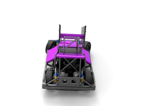 New Zealand Superstock car while turning Version 2 Scale 1 to 25 3D Print Model