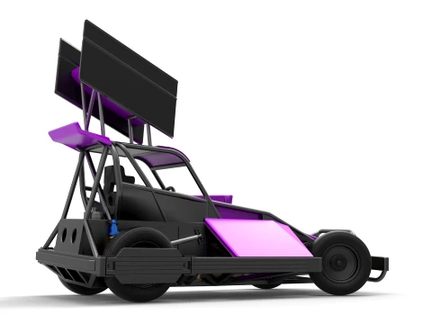 New Zealand Superstock car while turning Version 2 Scale 1 to 25 3D Print Model