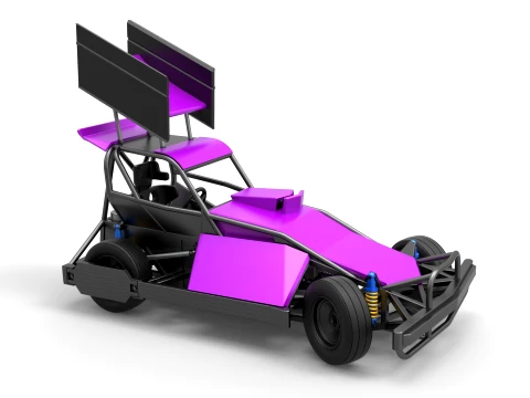 New Zealand Superstock car while turning Version 2 Scale 1 to 25 3D Print Model