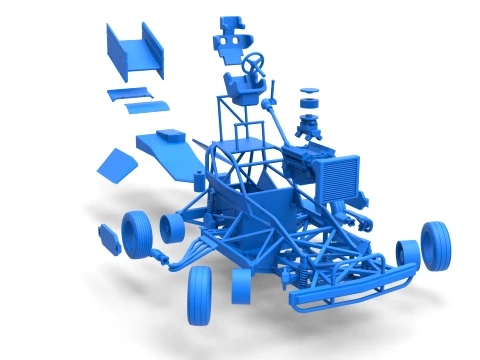 New Zealand Superstock car while turning Version 2 Scale 1 to 25 3D Print Model