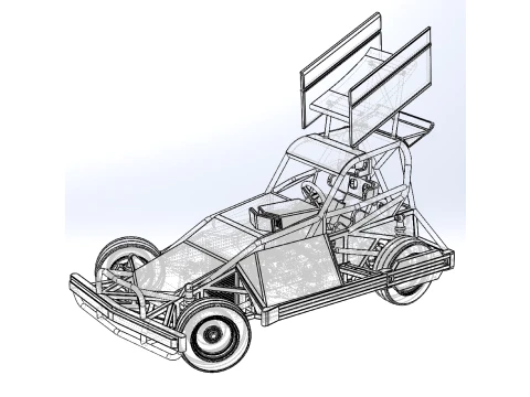 New Zealand Superstock car while turning Version 2 Scale 1 to 25 3D Print Model