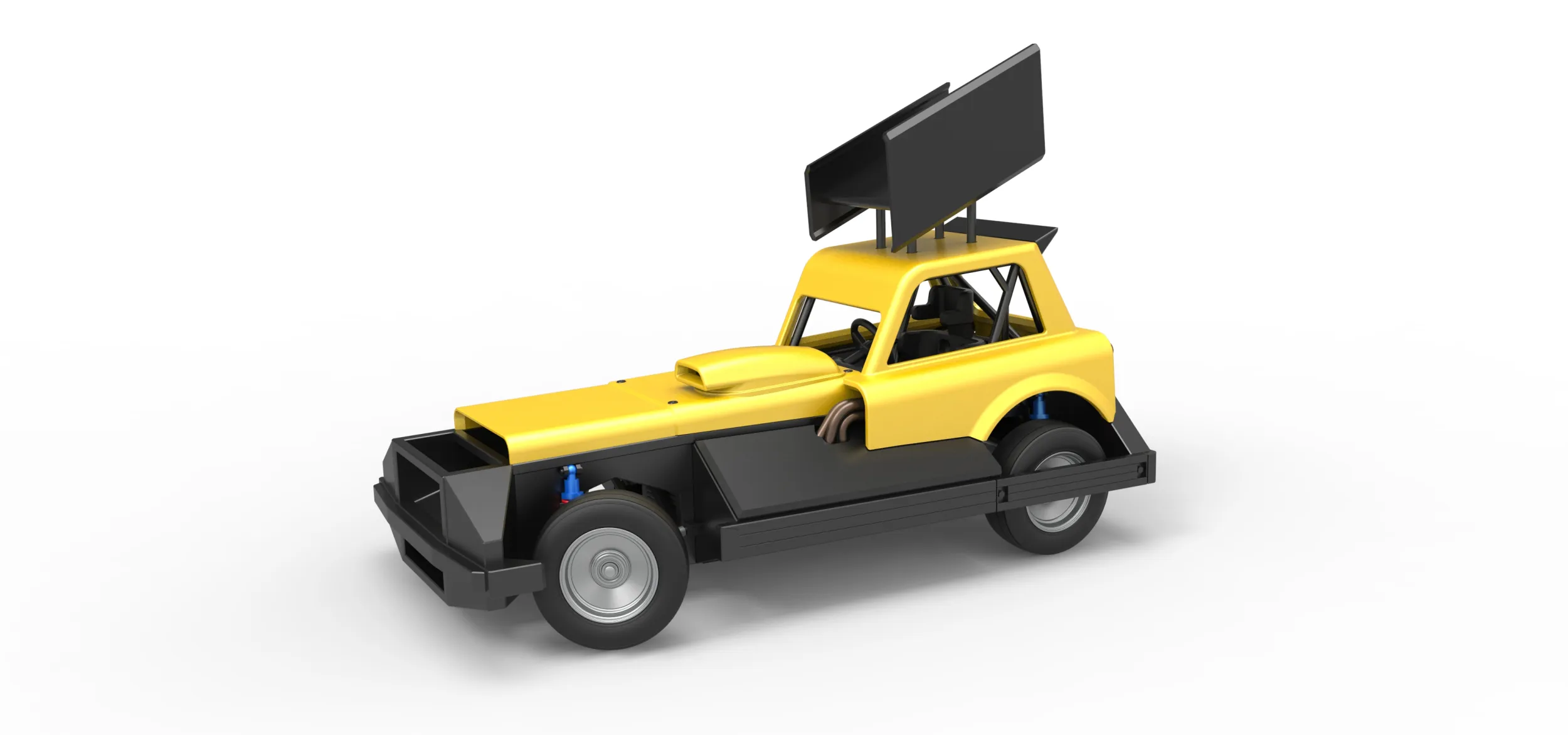 New Zealand Superstock car while turning Version 3 Scale 1 to 25 3D Print Model .c4d .max .obj .3ds .fbx .stl .blend 