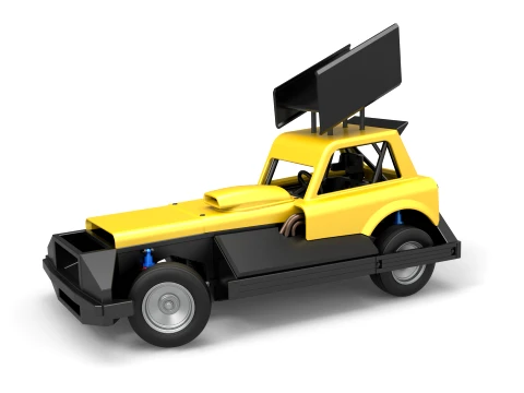 New Zealand Superstock car while turning Version 3 Scale 1 to 25 3D 打印模型