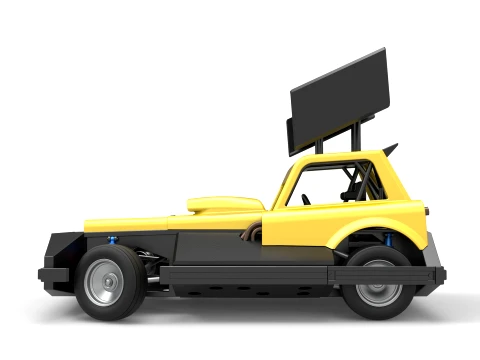 New Zealand Superstock car while turning Version 3 Scale 1 to 25 3D Print Model
