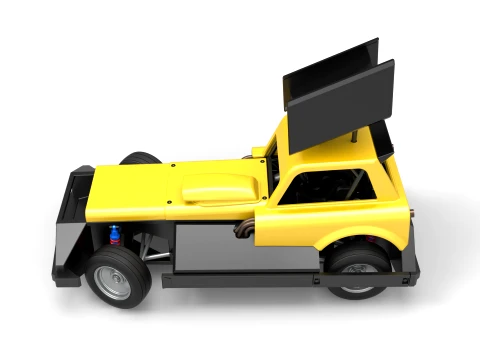 New Zealand Superstock car while turning Version 3 Scale 1 to 25 3D Print Model
