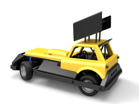 New Zealand Superstock car while turning Version 3 Scale 1 to 25 3D Print Model