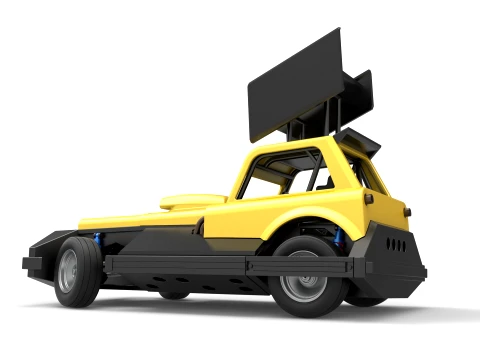 New Zealand Superstock car while turning Version 3 Scale 1 to 25 3D Print Model
