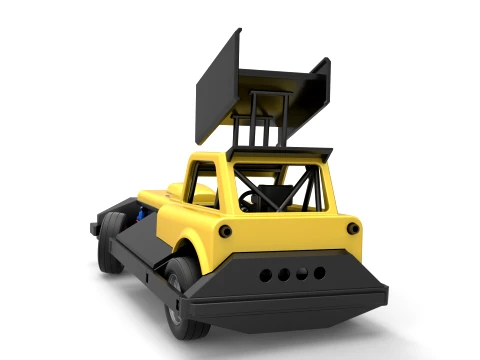 New Zealand Superstock car while turning Version 3 Scale 1 to 25 3D Print Model