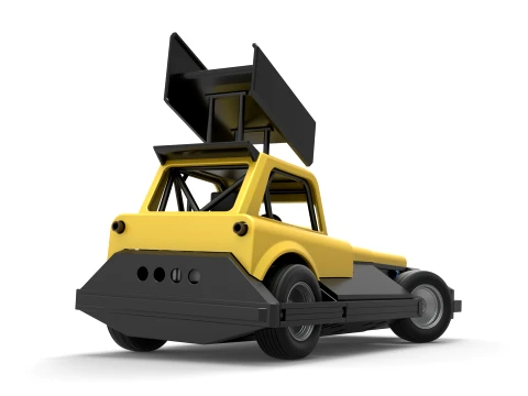 New Zealand Superstock car while turning Version 3 Scale 1 to 25 3D Print Model