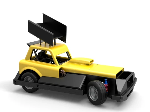 New Zealand Superstock car while turning Version 3 Scale 1 to 25 3D Print Model