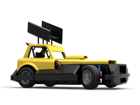 New Zealand Superstock car while turning Version 3 Scale 1 to 25 3D Print Model