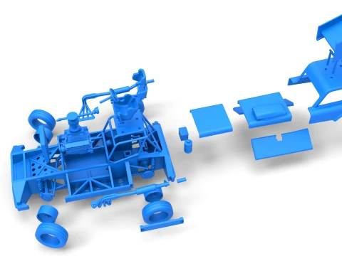 New Zealand Superstock car while turning Version 3 Scale 1 to 25 3D Print Model
