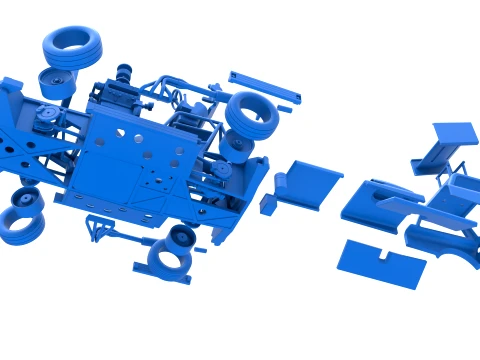 New Zealand Superstock car while turning Version 3 Scale 1 to 25 3D Print Model