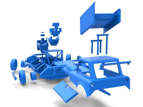 New Zealand Superstock car while turning Version 3 Scale 1 to 25 3D Print Model