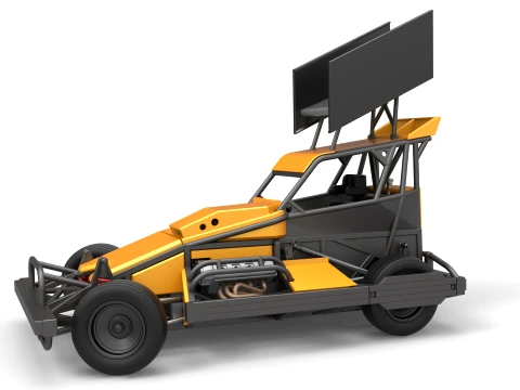 New Zealand Superstock car while turning Version 4 Scale 1 to 25 3D 打印模型