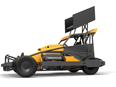 New Zealand Superstock car while turning Version 4 Scale 1 to 25 3D Print Model