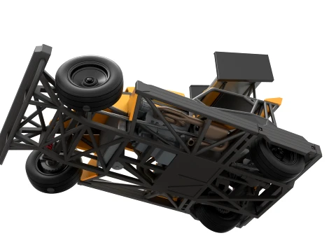 New Zealand Superstock car while turning Version 4 Scale 1 to 25 3D Print Model