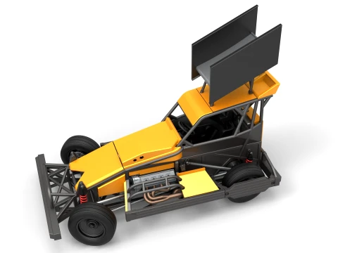 New Zealand Superstock car while turning Version 4 Scale 1 to 25 3D Print Model