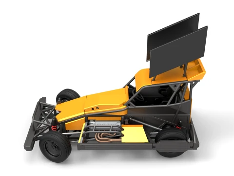 New Zealand Superstock car while turning Version 4 Scale 1 to 25 3D Print Model