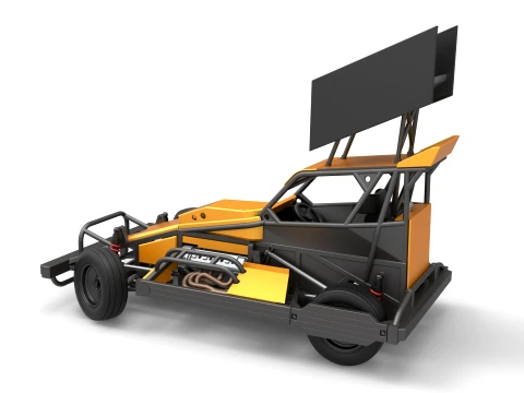 New Zealand Superstock car while turning Version 4 Scale 1 to 25 3D Print Model