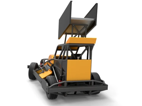 New Zealand Superstock car while turning Version 4 Scale 1 to 25 3D Print Model