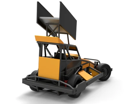 New Zealand Superstock car while turning Version 4 Scale 1 to 25 3D Print Model