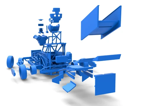 New Zealand Superstock car while turning Version 4 Scale 1 to 25 3D Print Model