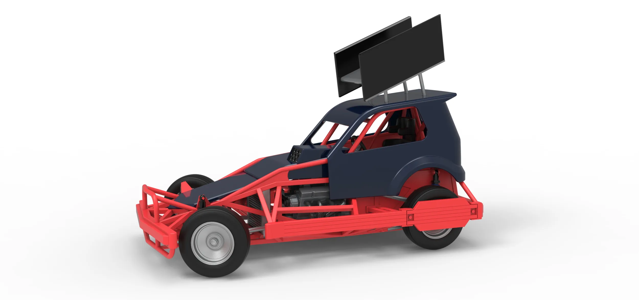 New Zealand Superstock car while turning Version 5 Scale 1 to 25 3D Print Model .c4d .max .obj .3ds .fbx .stl .blend 