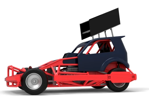 New Zealand Superstock car while turning Version 5 Scale 1 to 25 3D Print Model