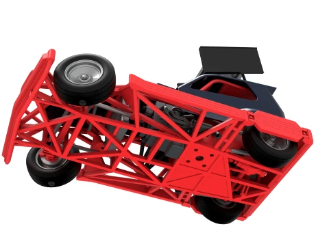 New Zealand Superstock car while turning Version 5 Scale 1 to 25 3D Print Model