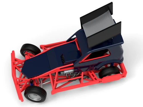 New Zealand Superstock car while turning Version 5 Scale 1 to 25 3D Print Model