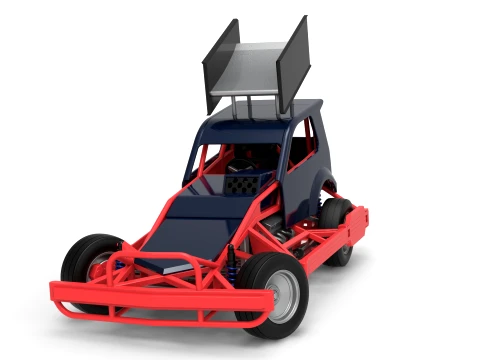 New Zealand Superstock car while turning Version 5 Scale 1 to 25 3D Print Model