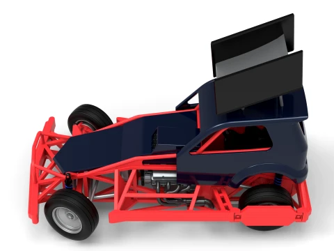 New Zealand Superstock car while turning Version 5 Scale 1 to 25 3D Print Model