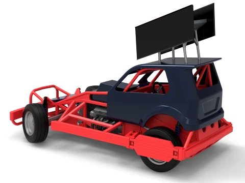 New Zealand Superstock car while turning Version 5 Scale 1 to 25 3D Print Model