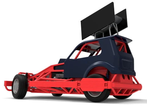 New Zealand Superstock car while turning Version 5 Scale 1 to 25 3D Print Model