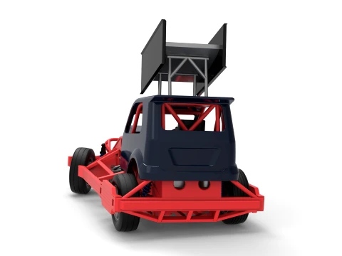 New Zealand Superstock car while turning Version 5 Scale 1 to 25 3D Print Model