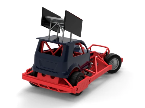 New Zealand Superstock car while turning Version 5 Scale 1 to 25 3D Print Model