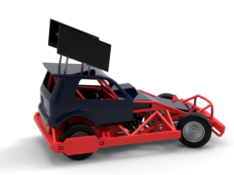 New Zealand Superstock car while turning Version 5 Scale 1 to 25 3D Print Model