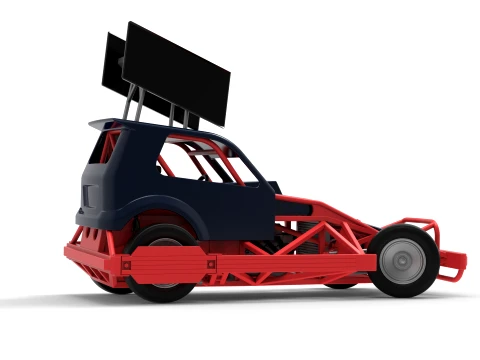 New Zealand Superstock car while turning Version 5 Scale 1 to 25 3D Print Model