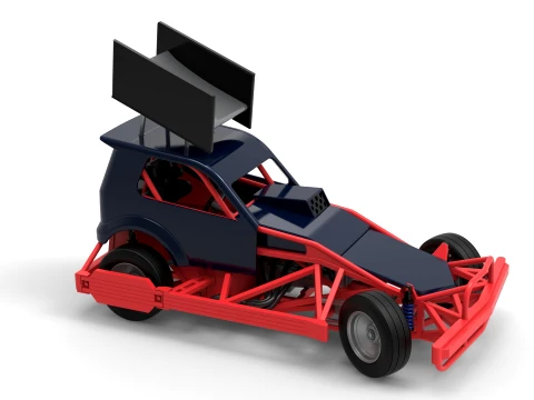 New Zealand Superstock car while turning Version 5 Scale 1 to 25 3D Print Model