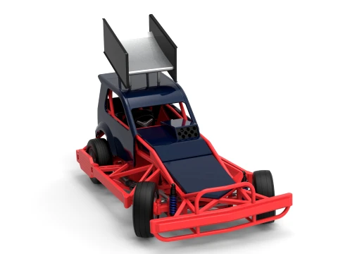 New Zealand Superstock car while turning Version 5 Scale 1 to 25 3D Print Model