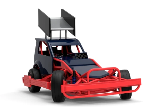 New Zealand Superstock car while turning Version 5 Scale 1 to 25 3D Print Model